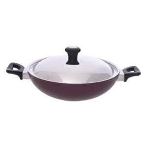 مقلاية تيفال سافلون عميقة 2 يد + غطاء مقاس 28 Saflon Tefal