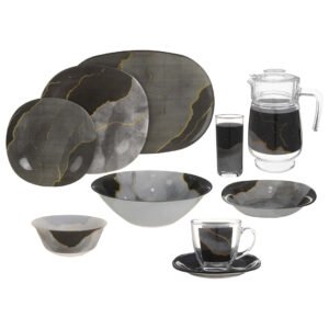 طقم اركوبال 46 قطعة مربع لومينارك ORCU BLACK 0756